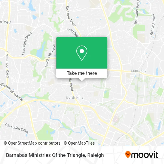 Barnabas Ministries Of the Triangle map