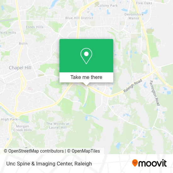 Unc Spine & Imaging Center map