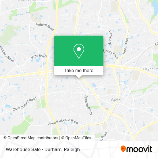 Warehouse Sale - Durham map