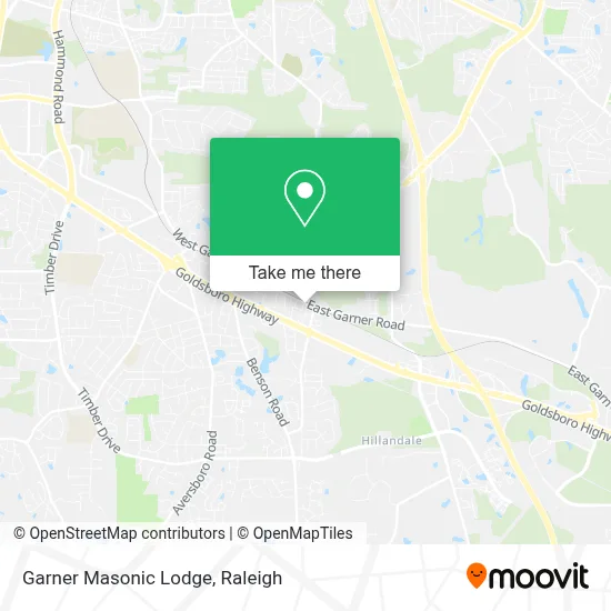 Garner Masonic Lodge map