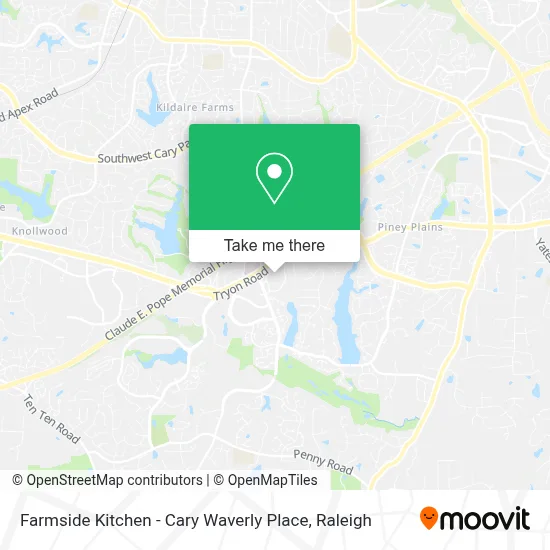 Farmside Kitchen - Cary Waverly Place map