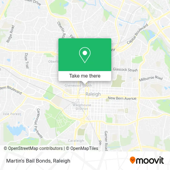 Martin's Bail Bonds map