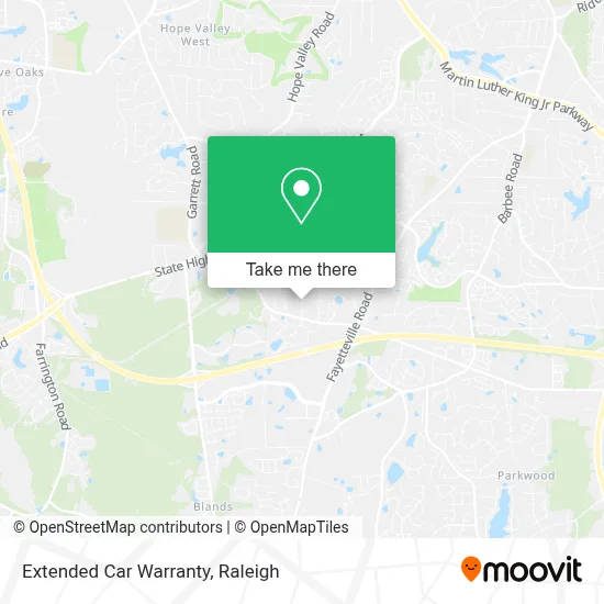 Extended Car Warranty map