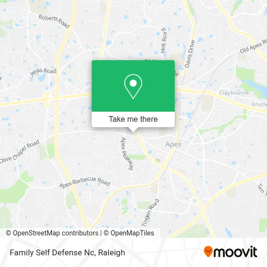 Family Self Defense Nc map