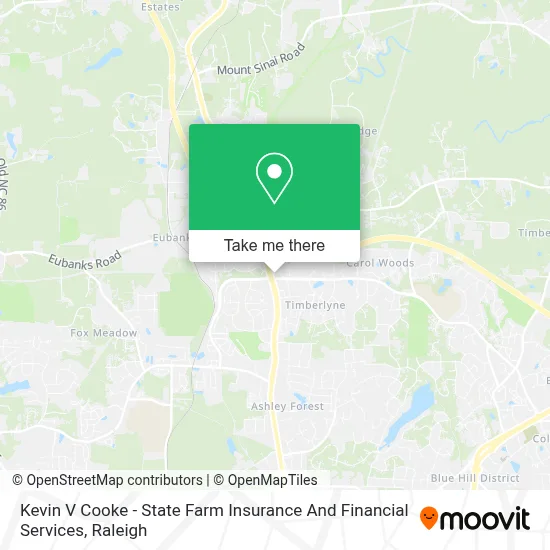 Kevin V Cooke - State Farm Insurance And Financial Services map