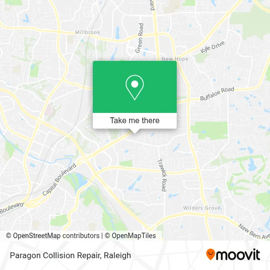 Paragon Collision Repair map