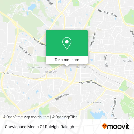 Crawlspace Medic Of Raleigh map