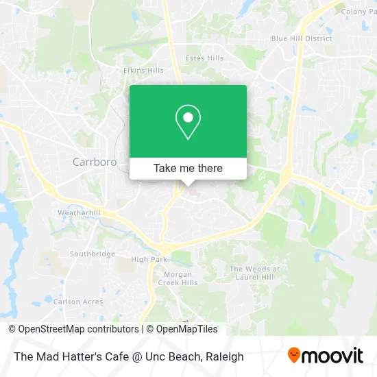 The Mad Hatter's Cafe @ Unc Beach map