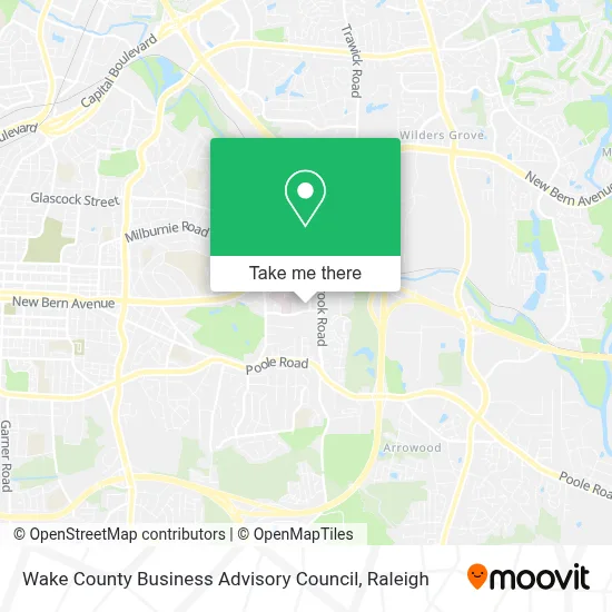 Wake County Business Advisory Council map