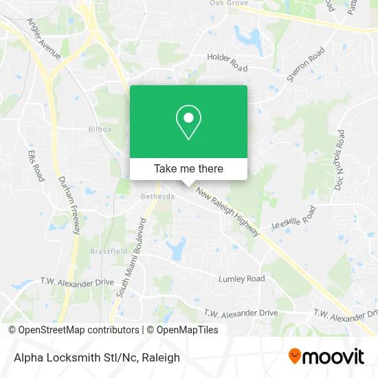 Alpha Locksmith Stl/Nc map