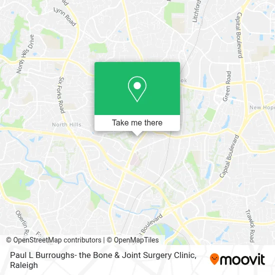 Paul L Burroughs- the Bone & Joint Surgery Clinic map