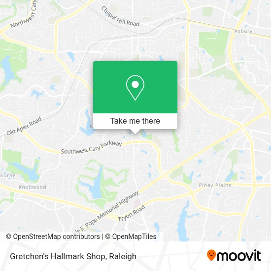Gretchen's Hallmark Shop map