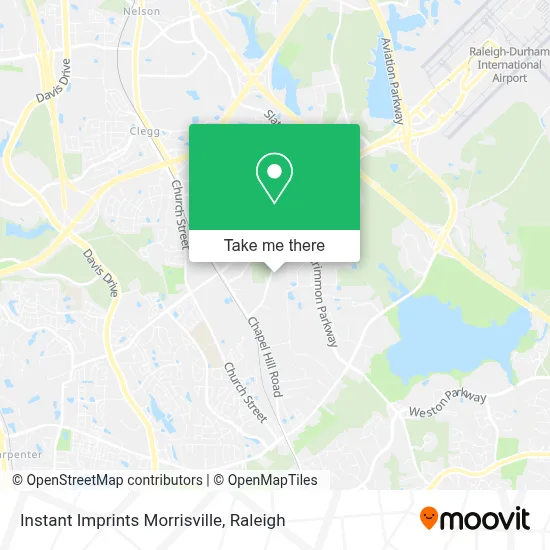Instant Imprints Morrisville map