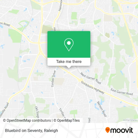 Bluebird on Seventy map