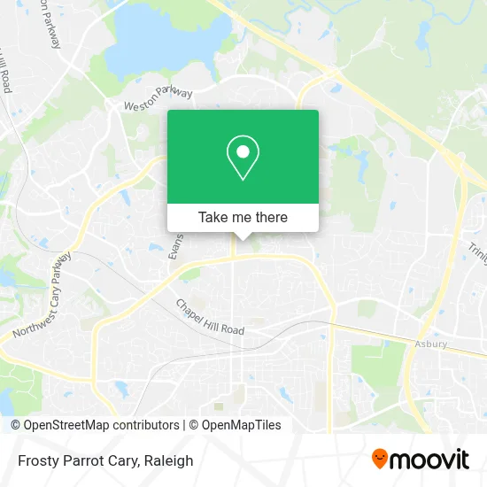 Frosty Parrot Cary map