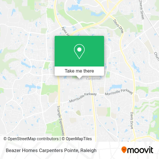 Beazer Homes Carpenters Pointe map