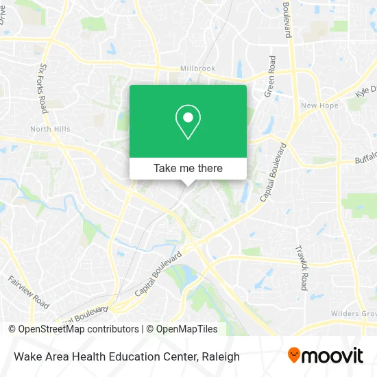 Wake Area Health Education Center map