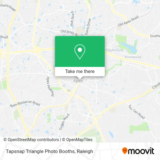 Tapsnap Triangle Photo Booths map