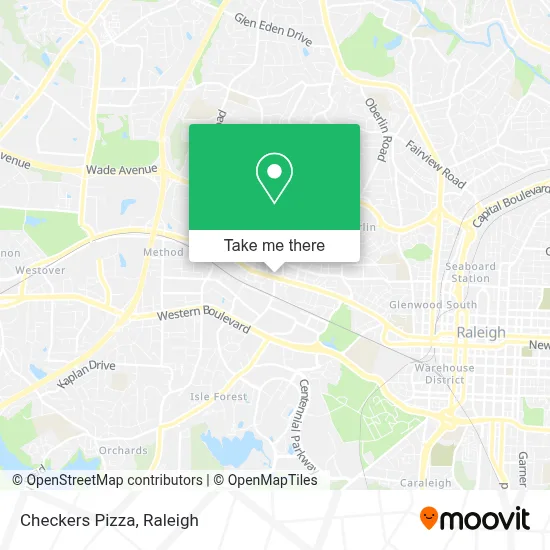 Checkers Pizza map