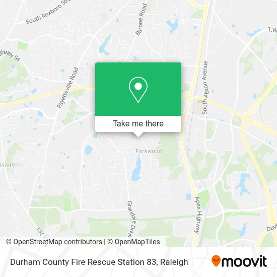 Durham County Fire Rescue Station 83 map