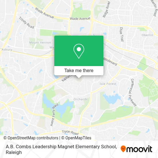 A.B. Combs Leadership Magnet Elementary School map