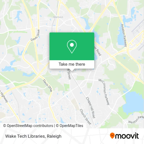 Wake Tech Libraries map
