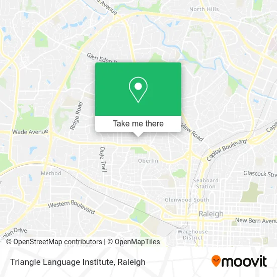 Triangle Language Institute map