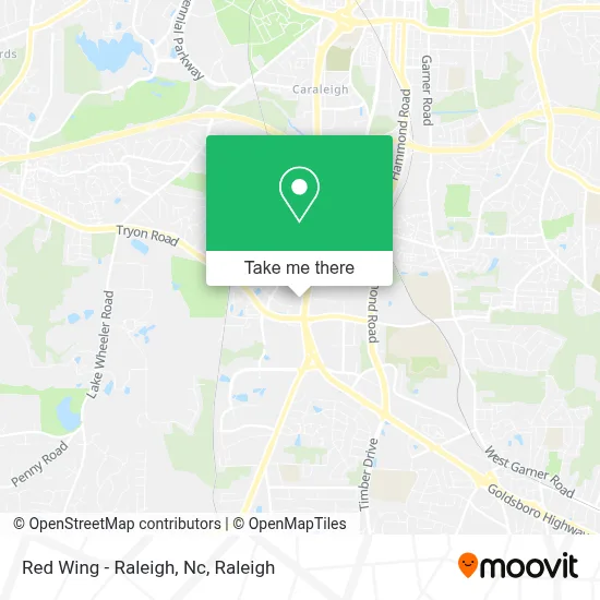 Red Wing - Raleigh, Nc map