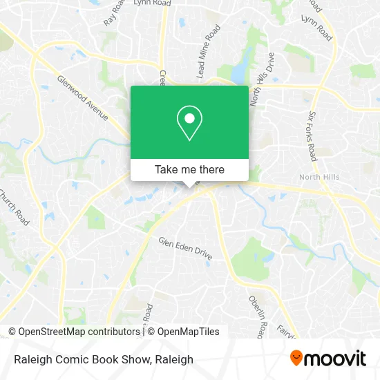 Raleigh Comic Book Show map