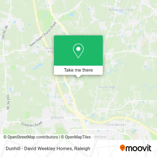 Dunhill - David Weekley Homes map