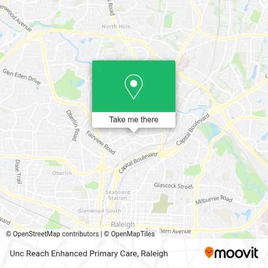 Unc Reach Enhanced Primary Care map