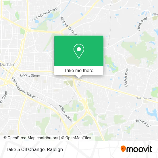 Take 5 Oil Change map