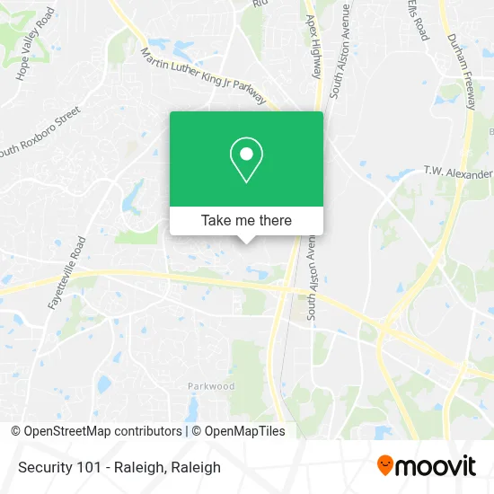 Security 101 - Raleigh map