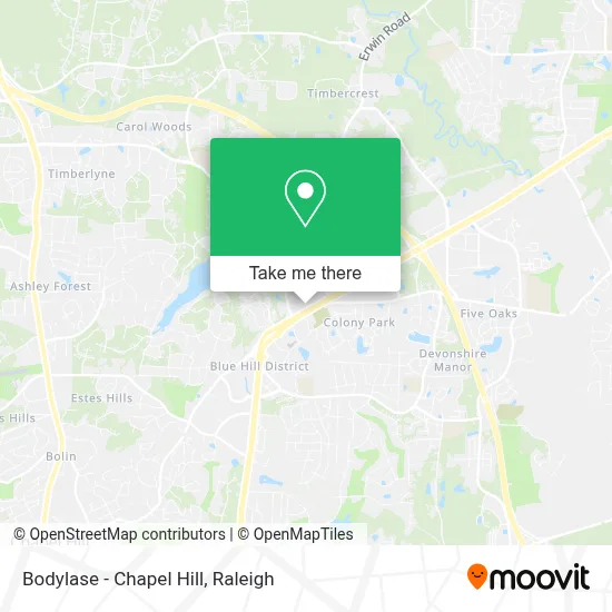 Bodylase - Chapel Hill map