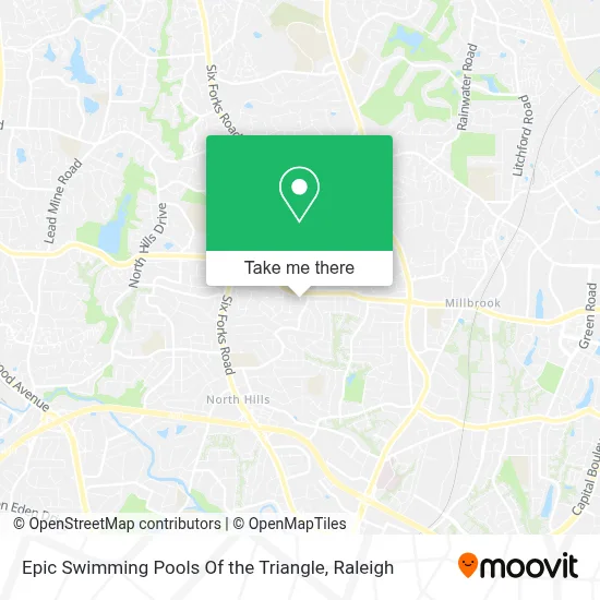 Epic Swimming Pools Of the Triangle map