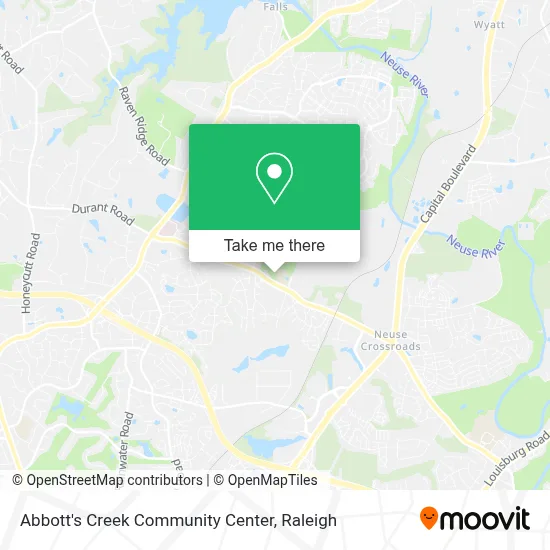 Abbott's Creek Community Center map