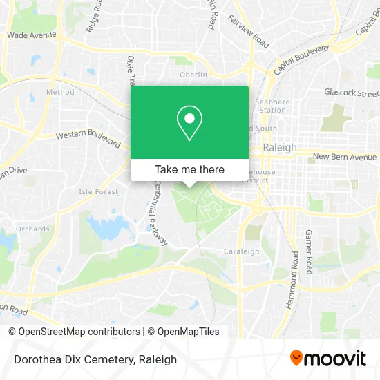 Dorothea Dix Cemetery map