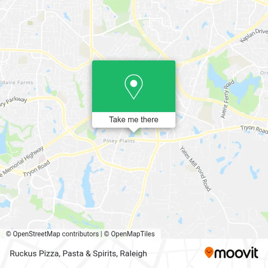 Ruckus Pizza, Pasta & Spirits map