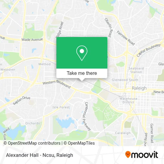 Alexander Hall - Ncsu map