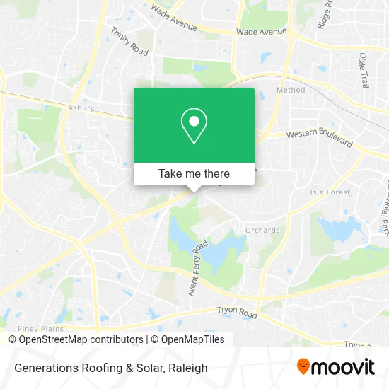 Generations Roofing & Solar map