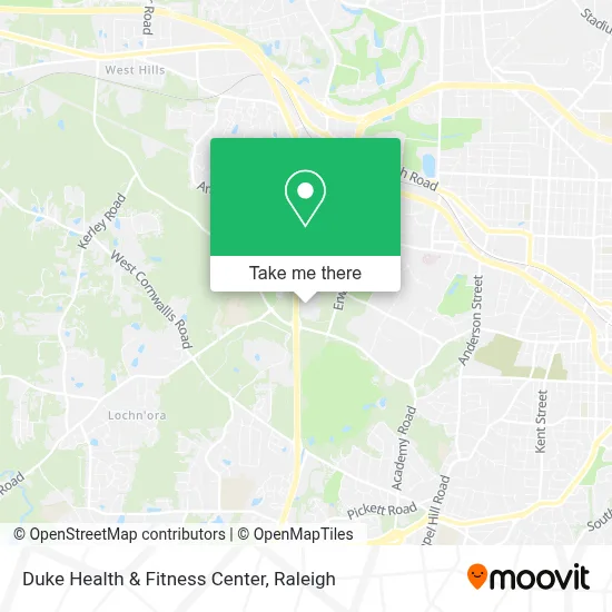 Duke Health & Fitness Center map