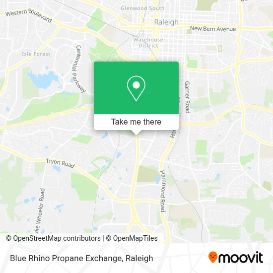 Blue Rhino Propane Exchange map