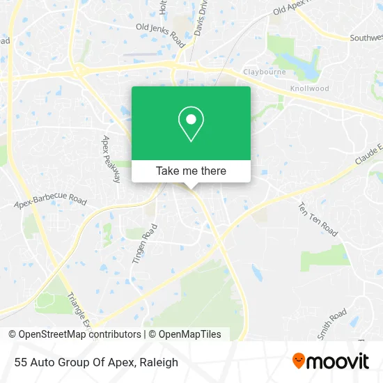 55 Auto Group Of Apex map