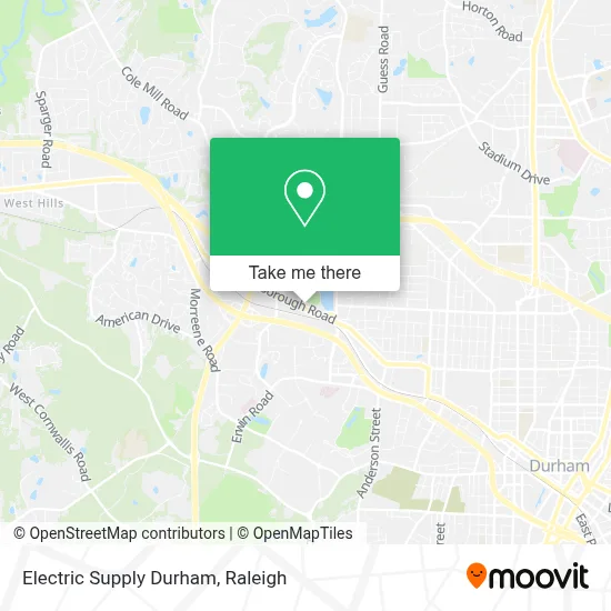 Electric Supply Durham map