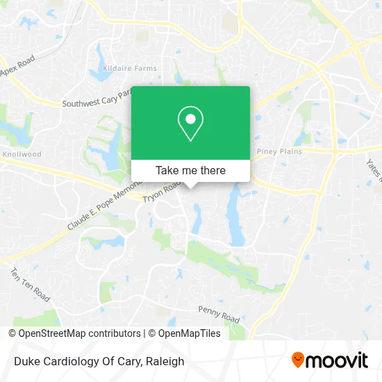 Duke Cardiology Of Cary map