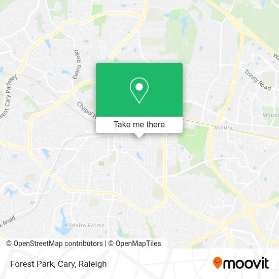 Forest Park, Cary map