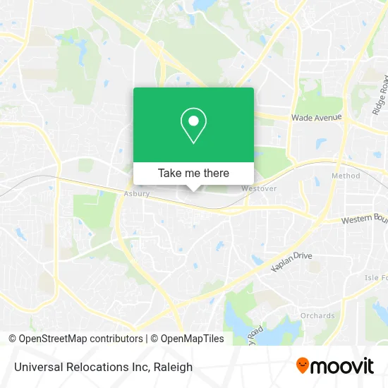 Universal Relocations Inc map
