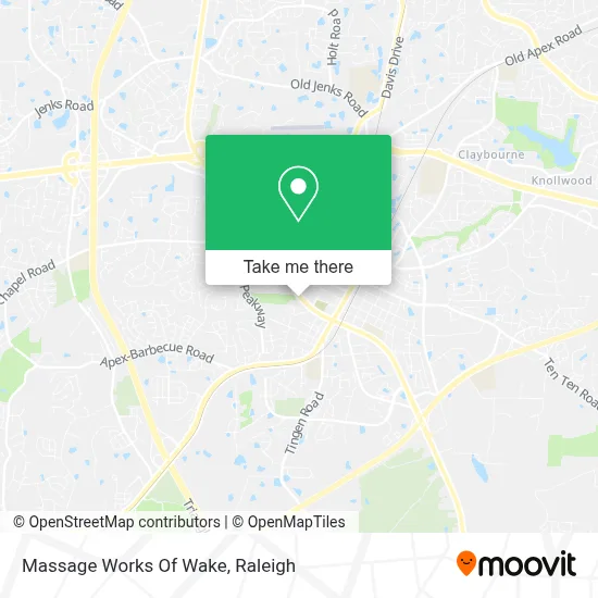 Massage Works Of Wake map