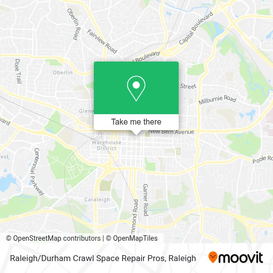 Raleigh / Durham Crawl Space Repair Pros map
