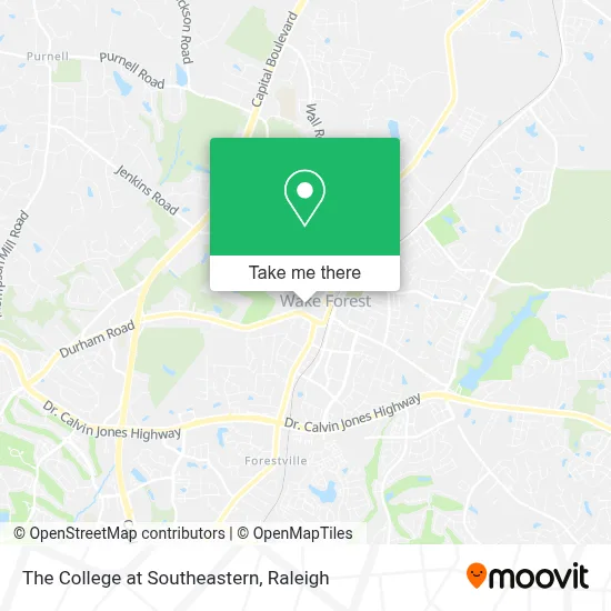 The College at Southeastern map